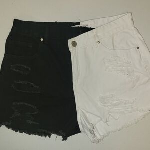 Blue Savvy Shorts Size 11. Split black & white shorts.